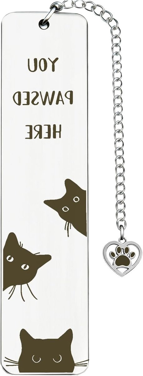 Schattige boekenleggers met hanger voor kattenliefhebbers en boekenliefhebbers, perfect als cadeau voor vrouwen, mannen, meisjes en jongens