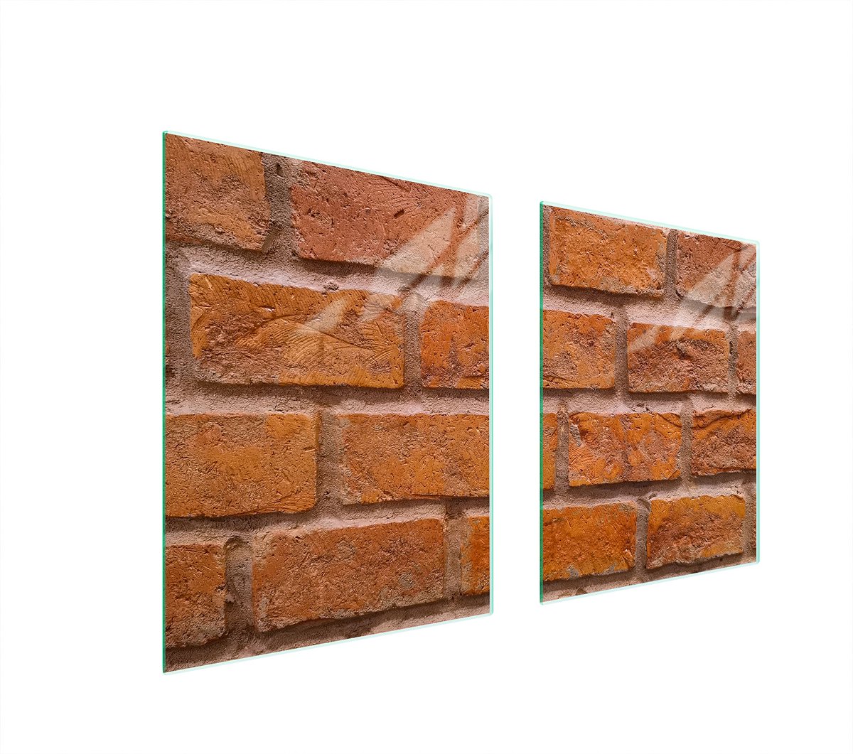 TMK ArtDeko - Serie S - Glazen Beschermplaat voor Kookplaat - 85x52 cm - Cegła