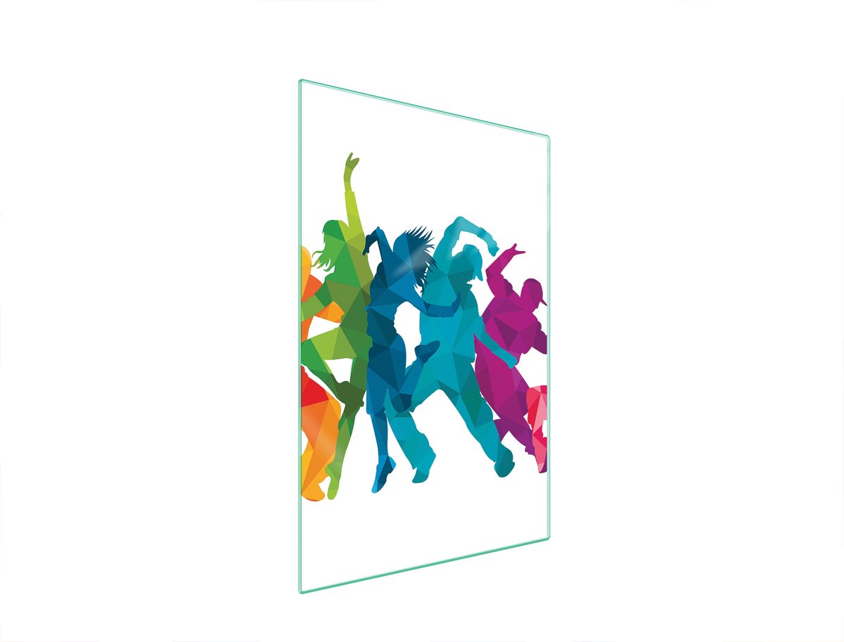 TMK ArtDeko Serie - Glas Snijplank - 35x52 cm - Wit - Veilig en Hygienisch