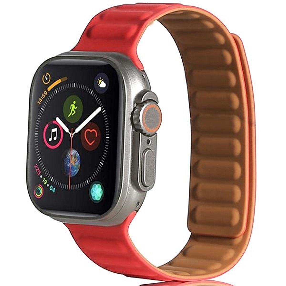 Beline - Horlogebandje - Magnetisch - 42mm - Rood