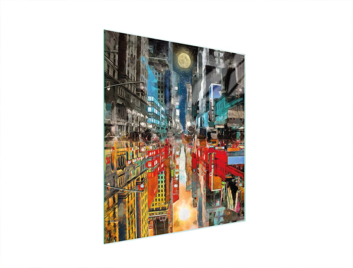 TMK ArtDeko - Snijplank - Stadsprint - Glas - 45x52 cm