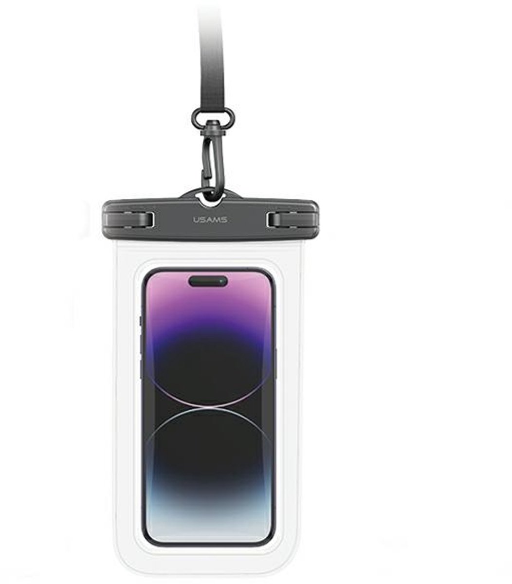 USAMS IP68 Serie - Waterdicht Telefoonhoesje - 6.7 Inch - Transparant - Stofdicht