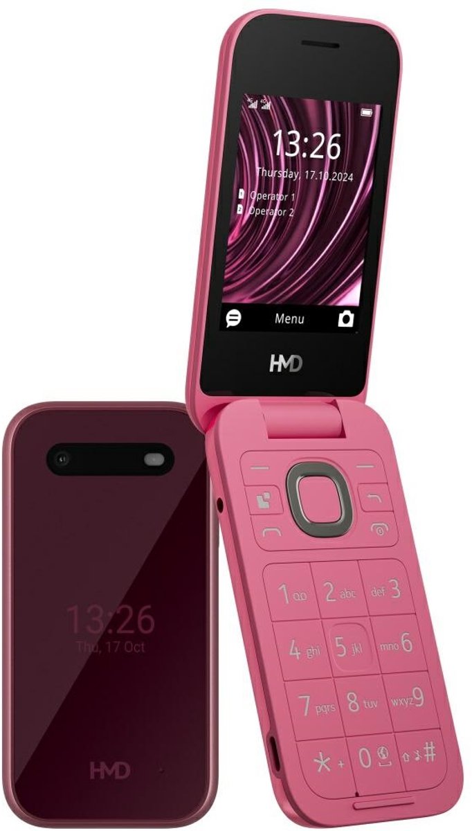 HMD 2660 Flip - Klaptelefoon - Czerwony - Dual SIM - LTE