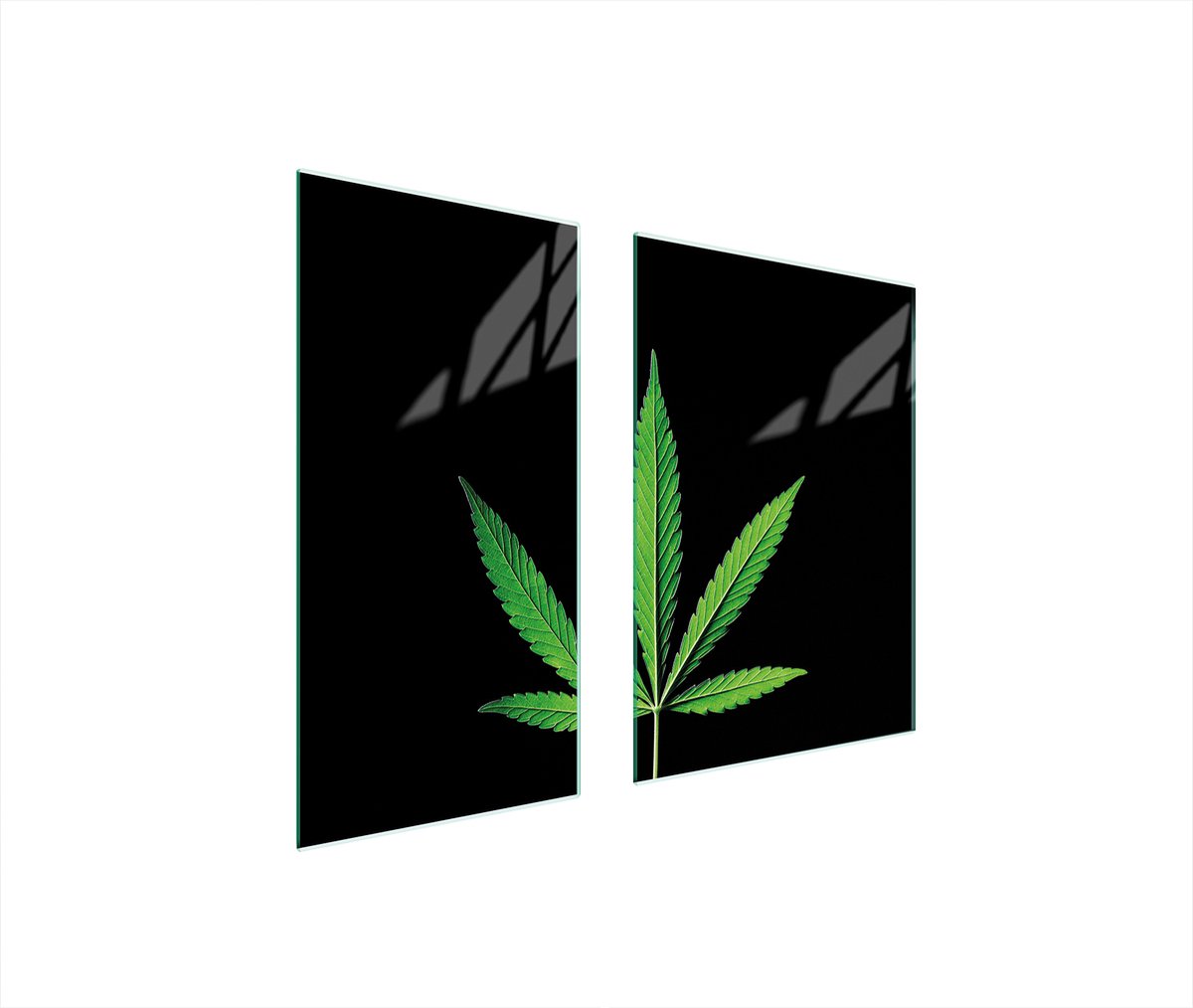 TMK ArtDeko - Snijplank - 75x52 cm - Sfeervolle Bladprint - Glas