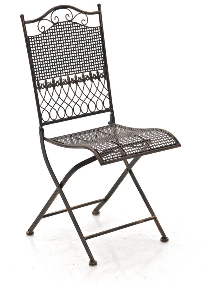 CLP Kiran Tuinstoel - Opvouwbaar - Metalen stoel - Art nouveau - bronzen
