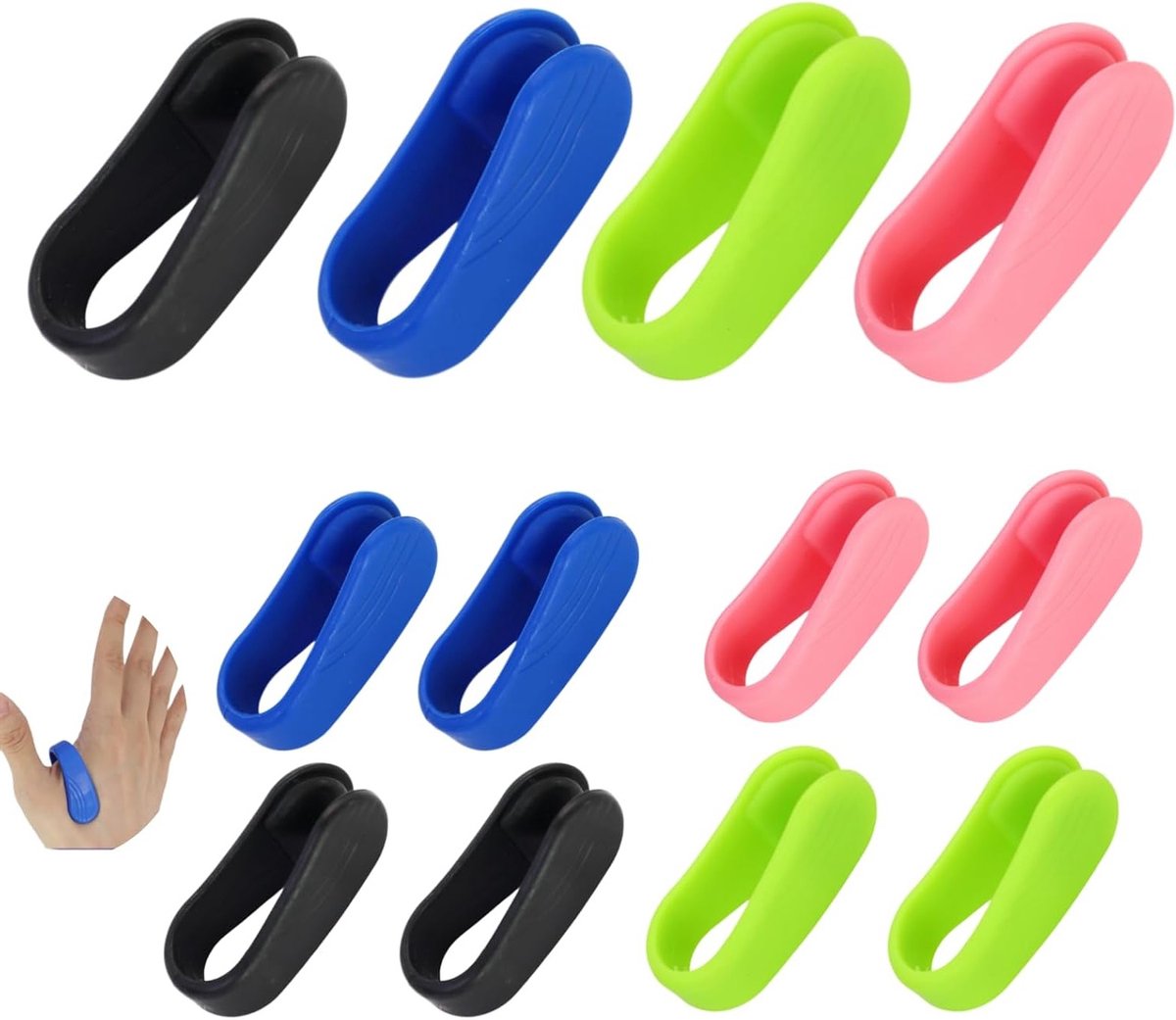 12 Stuks Acupressuur Hand Clip voor Migraine, Handmatige Stimulatie, Draagbaar voor Thuis en Op Reis, Herbruikbaar, Stressverlichting en Ontspanning