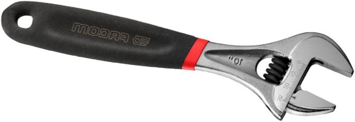 Verstelbare moersleutel - Momentsleutel - Klusklus - Comfortabele grip - 10 inch - Rood en zwart