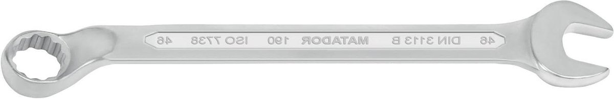 Ringsleutel Gebogen - Moersleutel Vork - Zeskant Verbindingen - SmartDrive Profiel - 46 mm - Mat Verchroomd