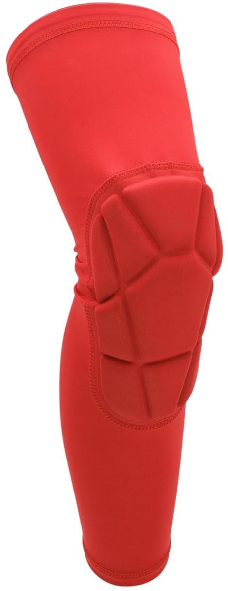 Kniebeschermer voor hardlopen en voetbal, uniseks, maat XL, ademend en comfortabel, kleur rood