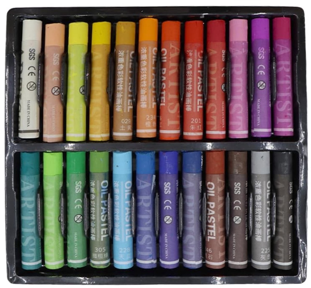 Allecto - Oil Stick Set - 24 kleuren - Perfect voor kunstenaars - Hoogwaardige inkt - Ideaal voor beginners - Creatief schilderen - Geschikt voor a...