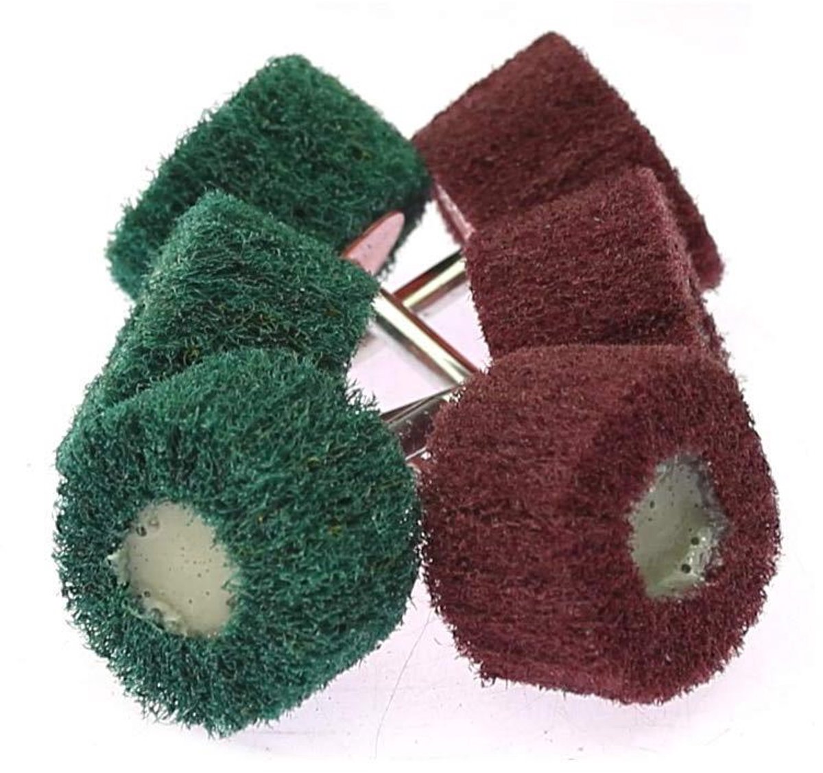 Buffing Wheel - Schuurmop Poetsblok - Metaal Hout Polijsten - Nylonvezel Schuurmateriaal - 100mm x 50mm - Groen