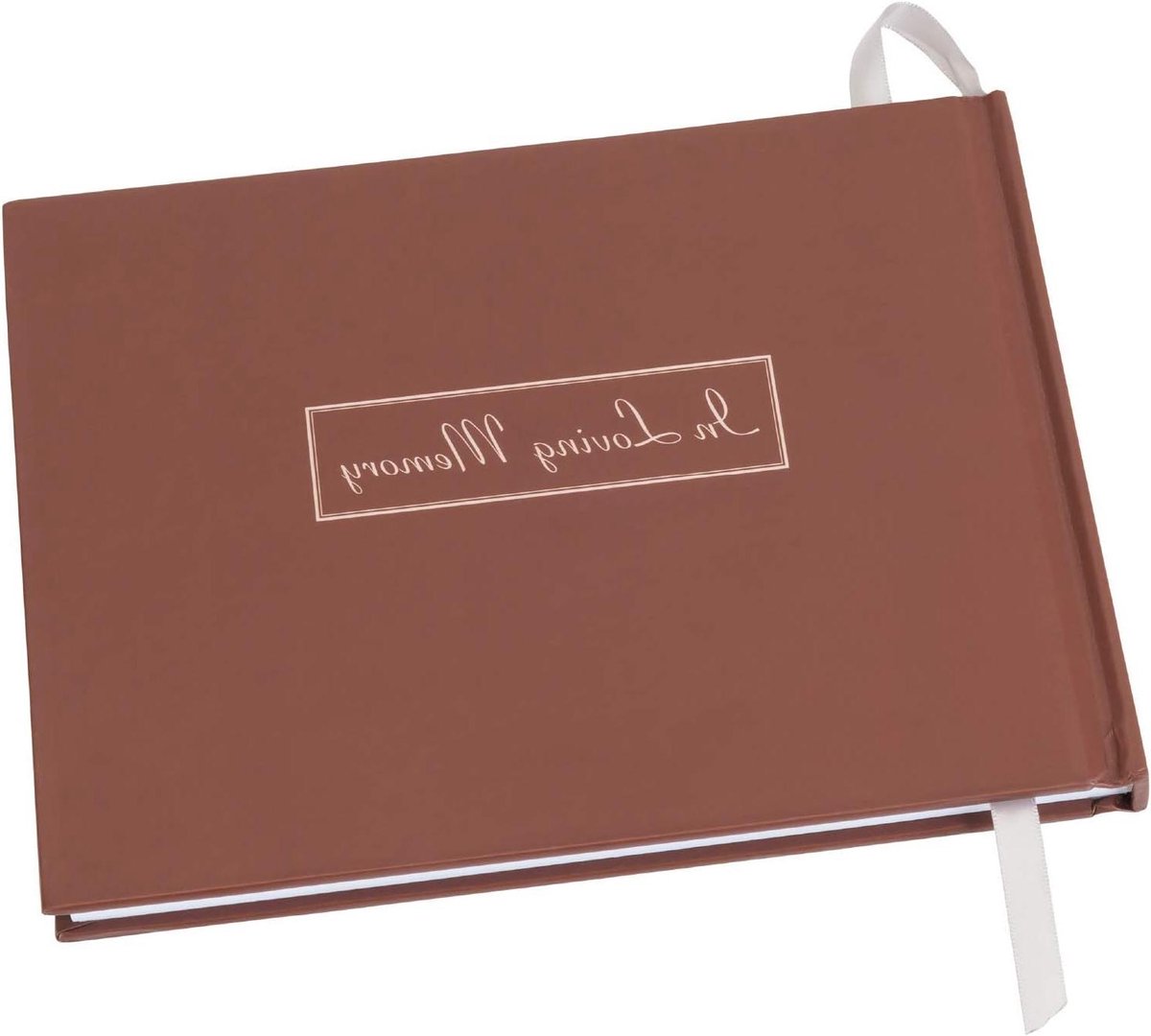 Gastenboek - Herinneringenboek Wakkerworden - Gasten Ontvangen - Elegante Bladwijzerband - 23 x 18 cm - bruin