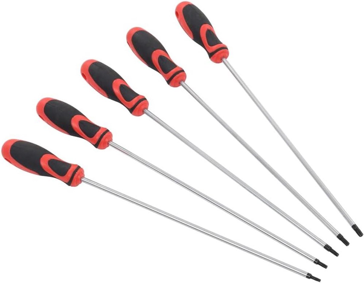 Torx Schroevendraaierset - Schroevendraaiers Set - Klus Klussen - Geïsoleerd Handvat - 5 Delig - Grijs