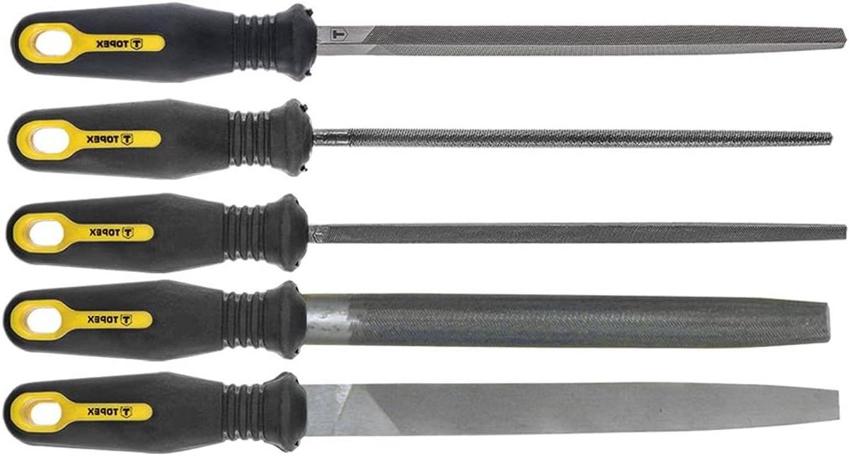 Staalvijlenset 5-delig - Metaalvijlen Set - Metaal Bewerken - T12 Kwaliteit Staal - 200 mm - Grijs