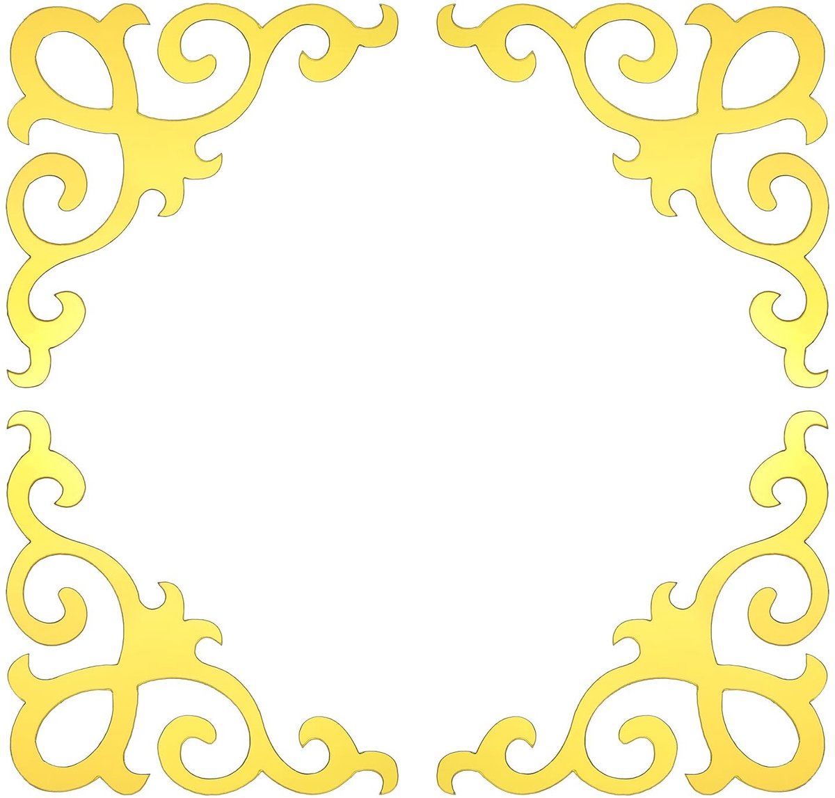 Allecto - Muurstickers - Zelfklevende spiegeltegels - Donkergoud - Decoratie voor slaapkamer - 8 stuks - 15 x 15 cm