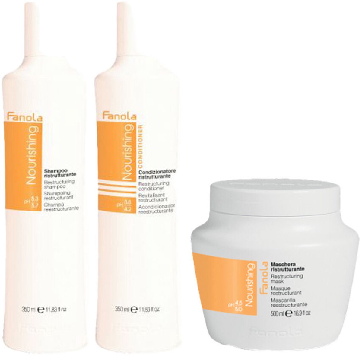 Droog haar pakket Fanola Nourishing Restructuring