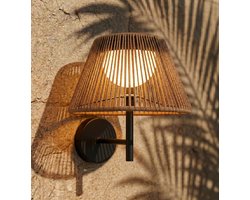 ZOLUNA Ayla Solar Wandlamp Buiten met Afstandsbediening - 400 Lumen - USB Oplaadbaar - Warm Wit Licht - IP44 - Luxe Buitenverlichting op Zonne-energie