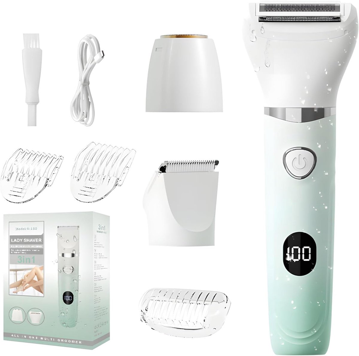 Elektrische scheermesjes minder 3 In1 Vrouwen Scheerapparaat Haarverwijderaar voor Gezicht, Wenkbrauw Onderarm Bikini's Trimmer Ontharing Tool Bikini's Trimmer voor Vrouwen Scheerapparaat