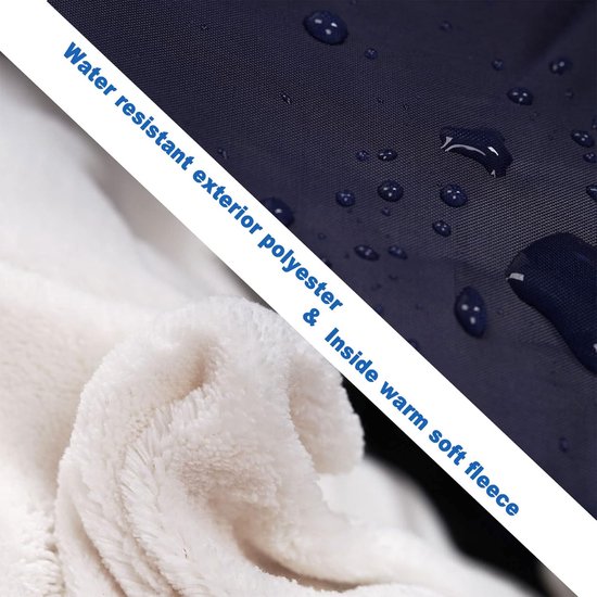 Universele Voetenzak - Baby Dekentje - Winterse Uitjes - Waterdicht Fleece - 99 cm - Marineblauw van Universele — afbeelding 2