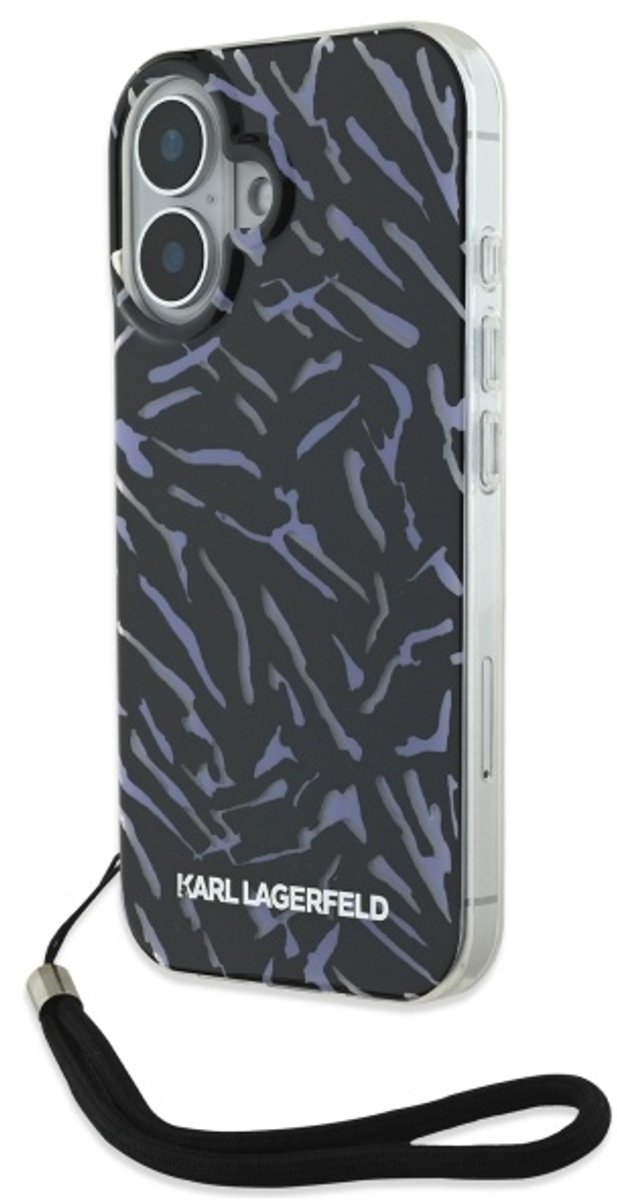 Karl Lagerfeld Zebra Serie - Hoesje voor mobiele telefoon - Fiolet - Zebra Design - Met Snaar