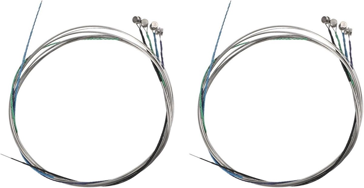 Volledige set viool snaren (G-D-A-E) van staal met nikkel-zilver omhulsel voor 4/4 violen, inclusief 2 sets voor optimale klank en duurzaamheid