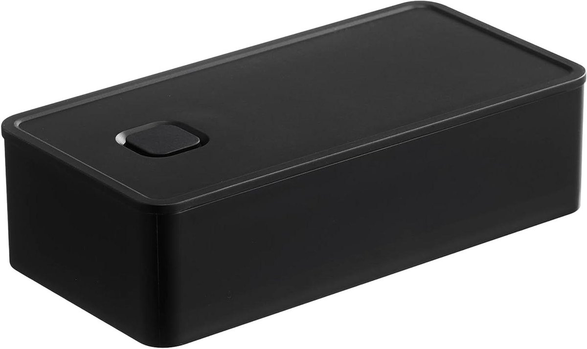 Luchtdichte lunchbox - Voedselcontainer - Maaltijden meenemen - Met ventiel - 500 ml - Zwa