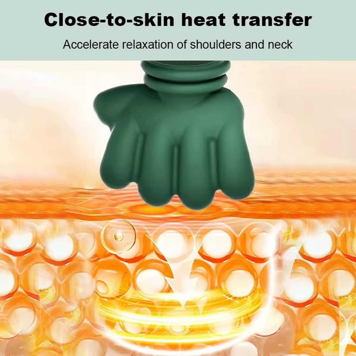 MrGoods Nekmassage Apparaat - Verwarmde Massagehand - afbeelding 2