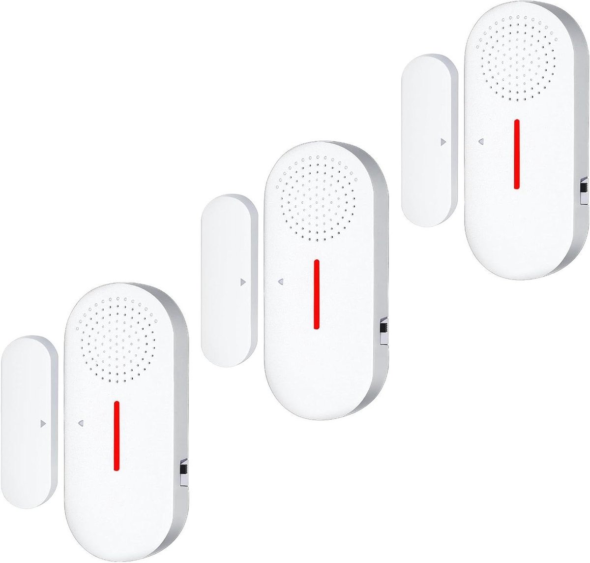Deuralarm 3 stuks - Deur contact sensor - Beveiliging huis - 110dB geluidssignaal - Niet gespecificeerd - Wit