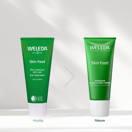 WELEDA Skin Food - Intensief Voedende Crème - Voor Gezicht En Lichaam - Voedt Alle Plekjes Die Ruw En Droog Zijn - Vermindert Trekkerig Gevoel Bij Droge Huid - 100% Natuurlijke Ingrediënten - 75ml
