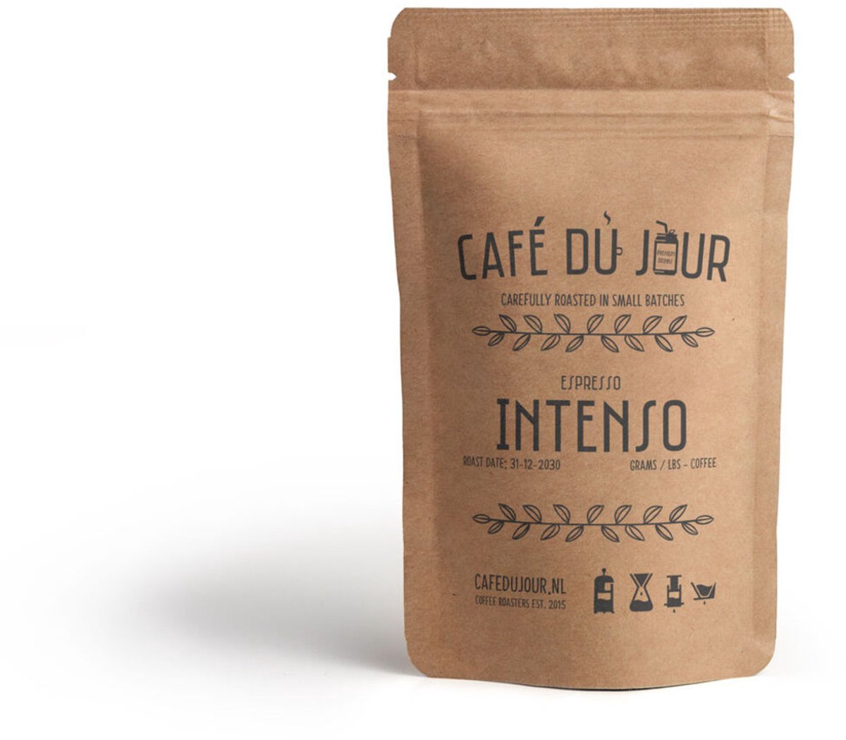 Café du Jour Espresso Intenso 250 gram vers gebrande koffiebonen