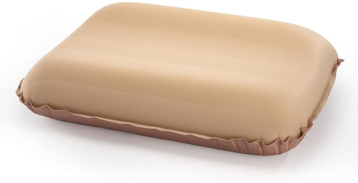 Opblaasbaar Kussen - Reiskussen - Kampeer Kussen Opblaasbaar - Kampeerkussen - Lichtgewicht En Snel Opblaasbaar - Kussen - Geschikt voor buiten - Lichtgewicht en draagbaar - Beige - 1 Stuk - van Imperatoris