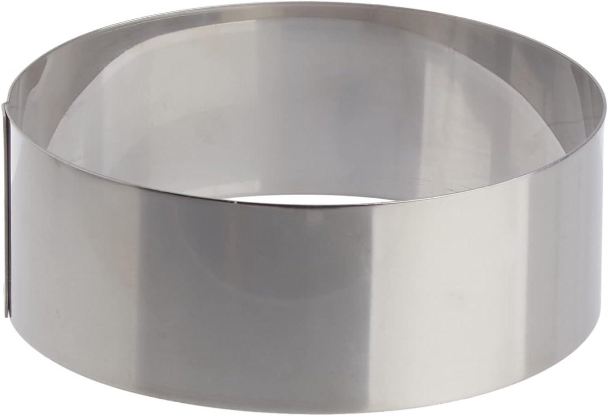 Taartring - Bakring Decoratie - Gebak Vormen - Roestvrij Staal - 16 cm Diameter - Zilver