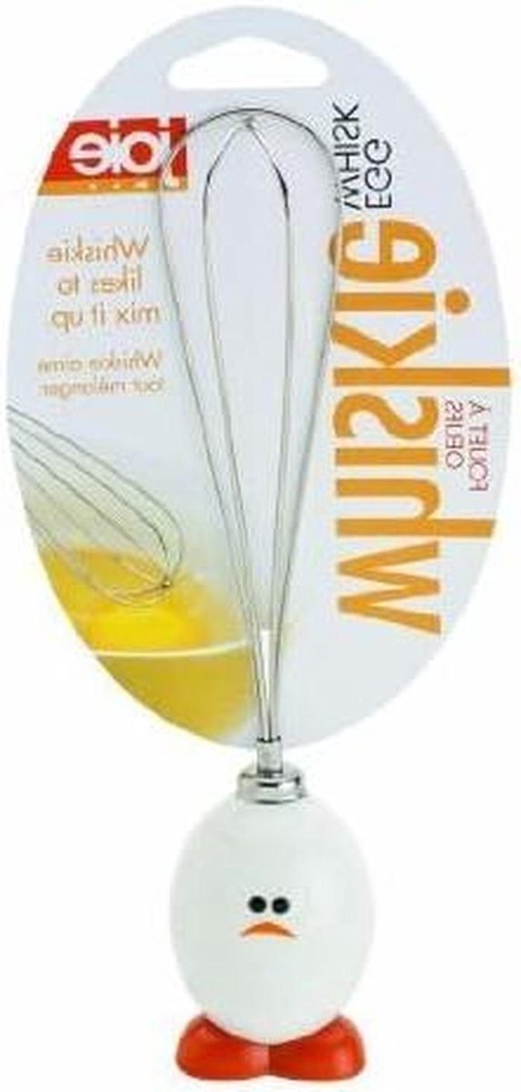 Eierklop set - Garde set - Beslag maken - Vaatwasserbestendig - 1 stuk - Zilver en wit