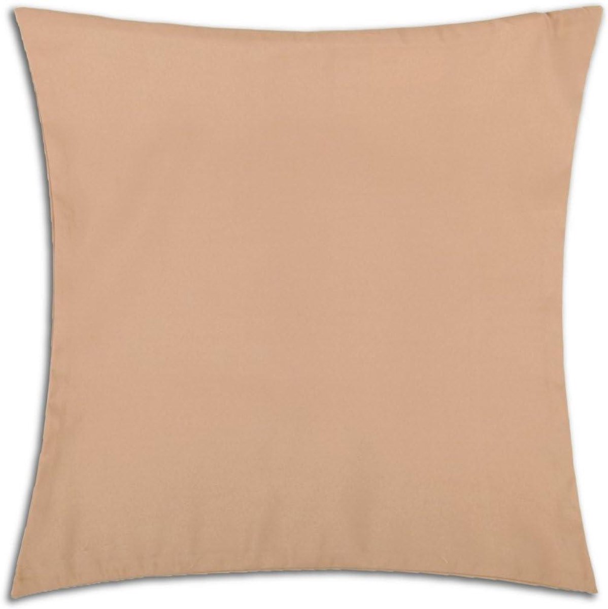 Kussenhoes - Decoratief Overtrek - Woonkamer Aankleden - Praktische Rits - 60x60cm - Bruin Lichtbruin