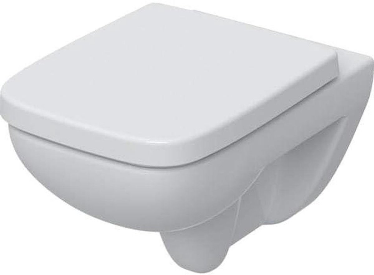 Wandcloset Set - Toilet met Zitting - Badkamer Vernieuwen - Wandgeplaatst Model - 4.5 Liter Spoeling - Wit