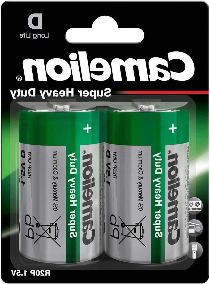 Wegwerp Batterijen - D Batterijen - Apparaten Voeden - Lange Houdbaarheid - 2 Stuks - Zwart