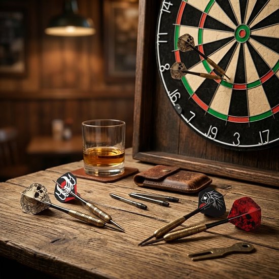 Multikleur dart flights set standaard vorm - PET dart vlucht veren voor heren en dames - dart flights met verschillende skull en grafische ontwerpen - set van 40 dart flights voor standaard dartpijlen van Merkloos — afbeelding 4
