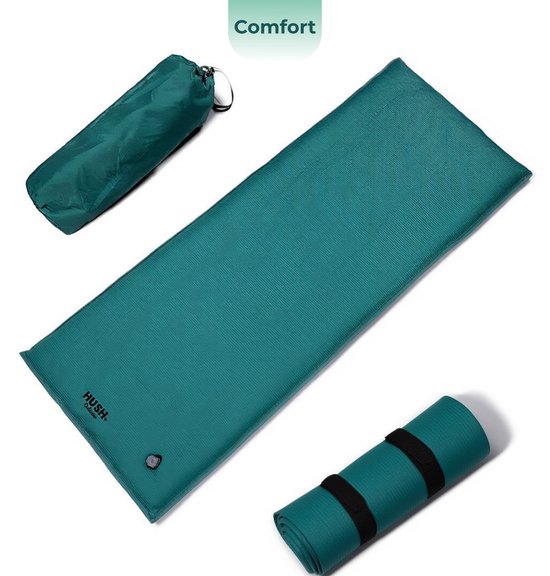 HUSH Outdoor Slaapmat comfort - Incl. draagzak - geïntegreerd ventiel - lichtgewicht - 192×70×4.5cm