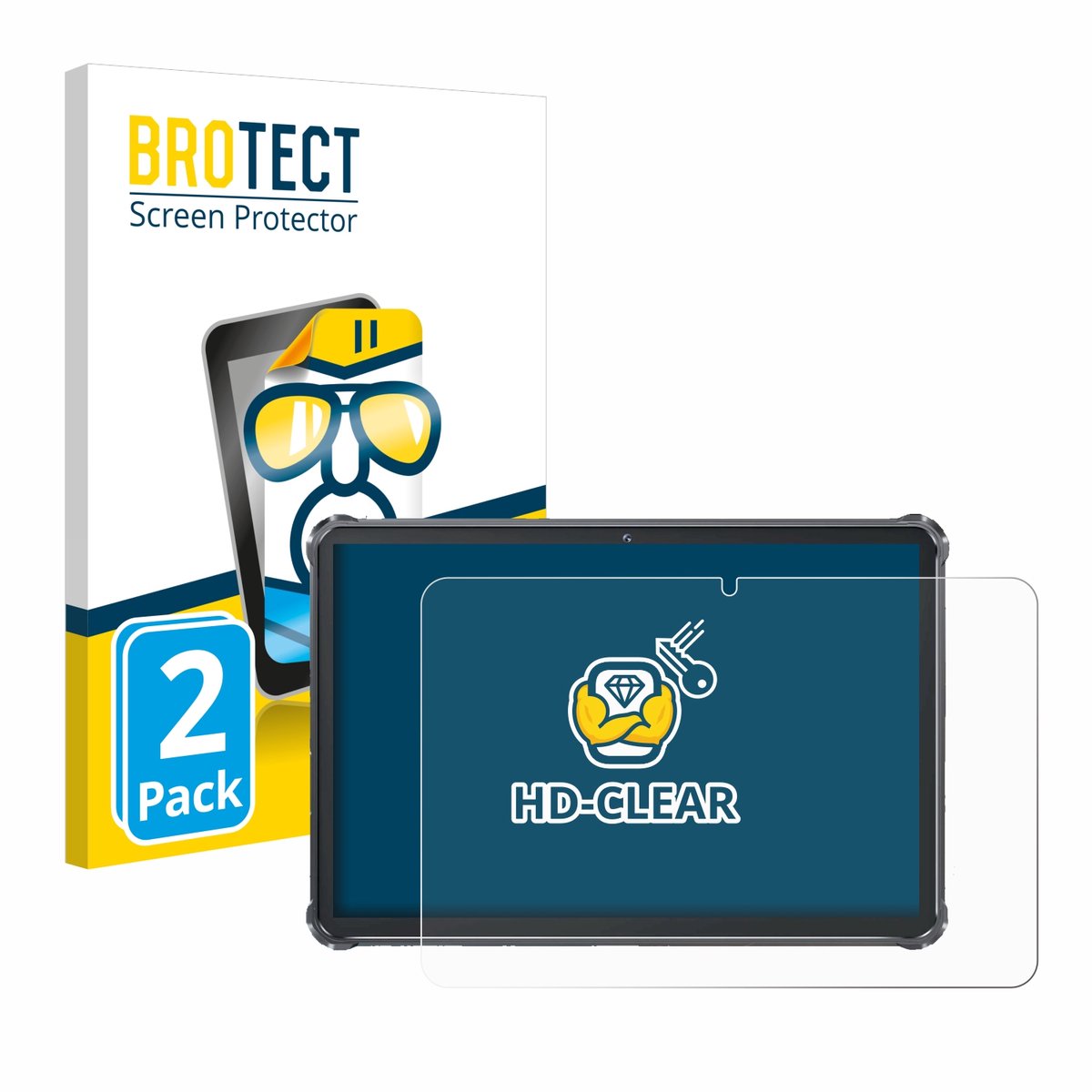 BROTECT - Screenprotector voor Oukitel RT8 - Folie Beschermfolie transparant 2 Stuks