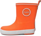 Druppies Regenlaarzen Kinderen - Oranje Rubber Laarzen - Meisjes - Jongens - Fashion Boot - Maat 23