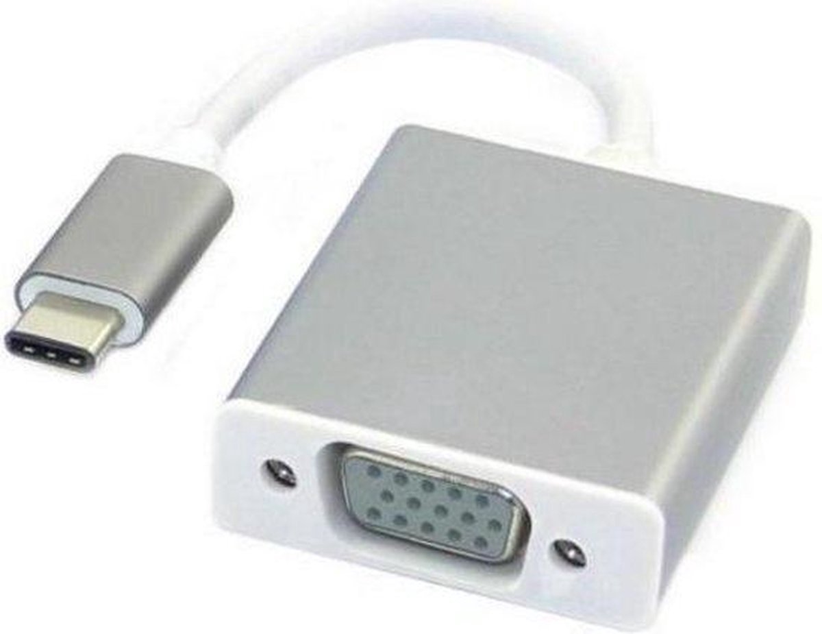 Scoby - USB-C adapter - Beeldconverter - Aansluitkabel - USB-C to VGA Adapter - Laptop compatibel - Grijs
