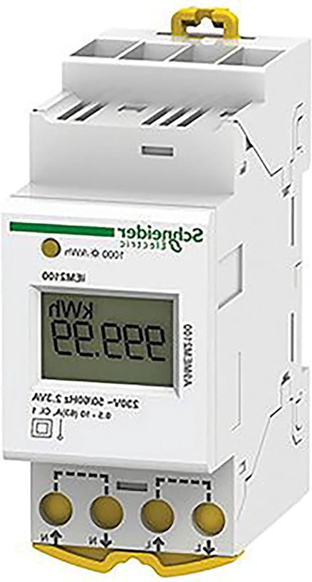 Energiemeter - Stroommeter KWh - Energie Meten - Compact Ontwerp - 63A - Wit