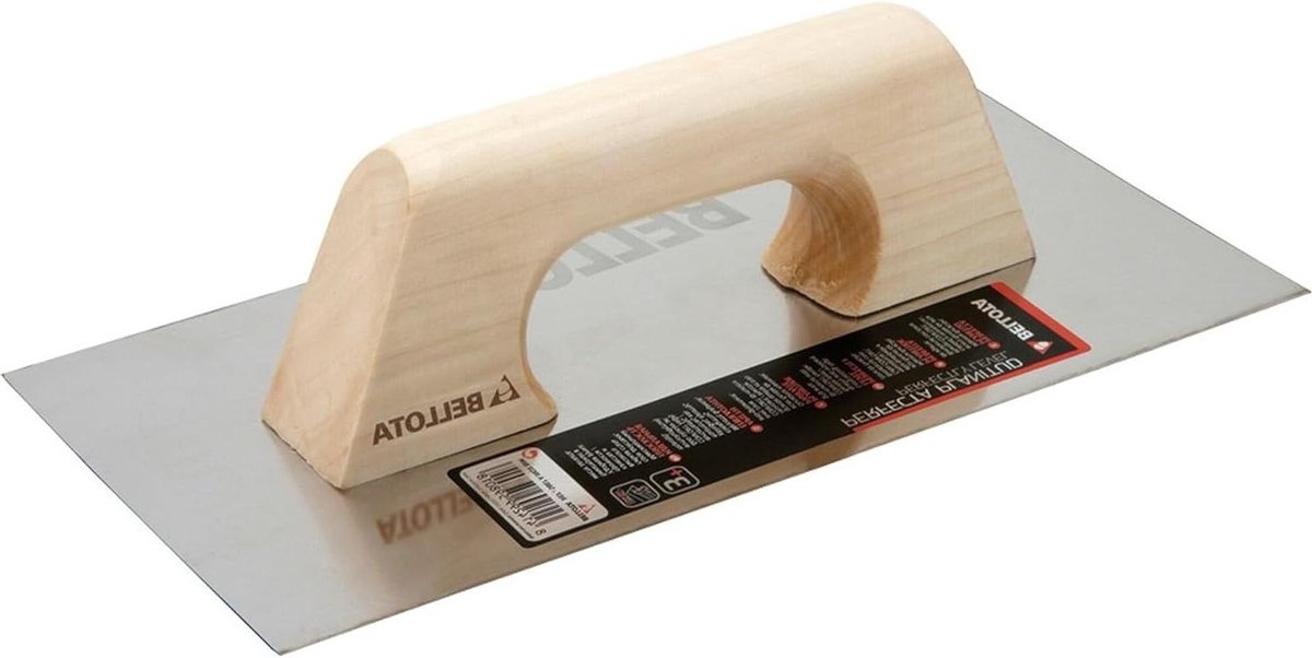 Rechte Kel - Cement Troffel - Metselwerk Afwerken - Flexibel Staal - 300 x 120 mm - Standaard