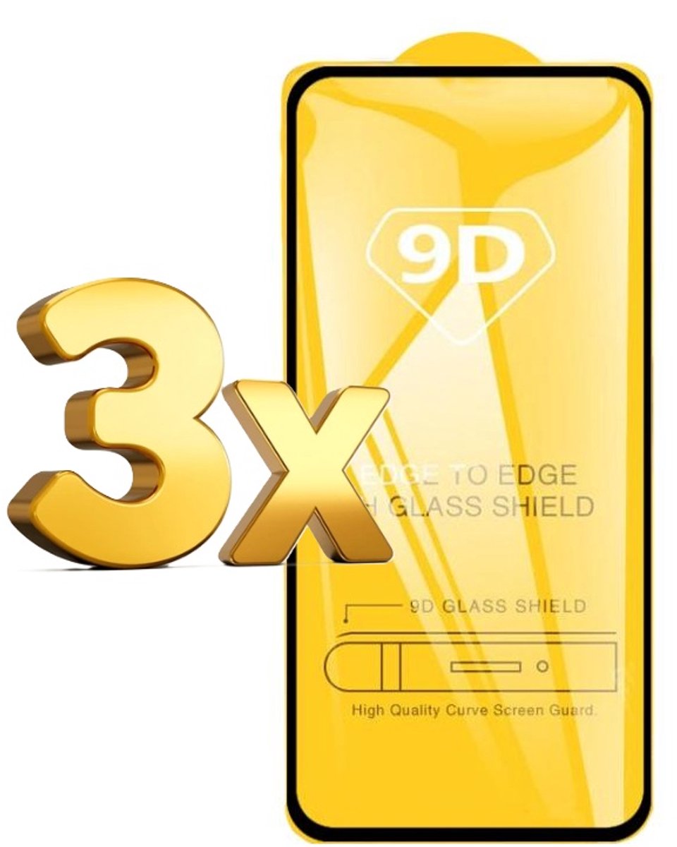 Telestore - 3x glas screenprotector tempered glass (Full Cover) - Artikel geschikt voor de Samsung Galaxy A57