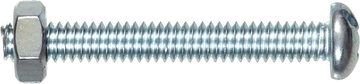 Machine Schroef - Metaal Bevestiging - Metaal Verbinden - Met Moer Gebruiken - 1 1/2 Inch - Gelegeerd Staal