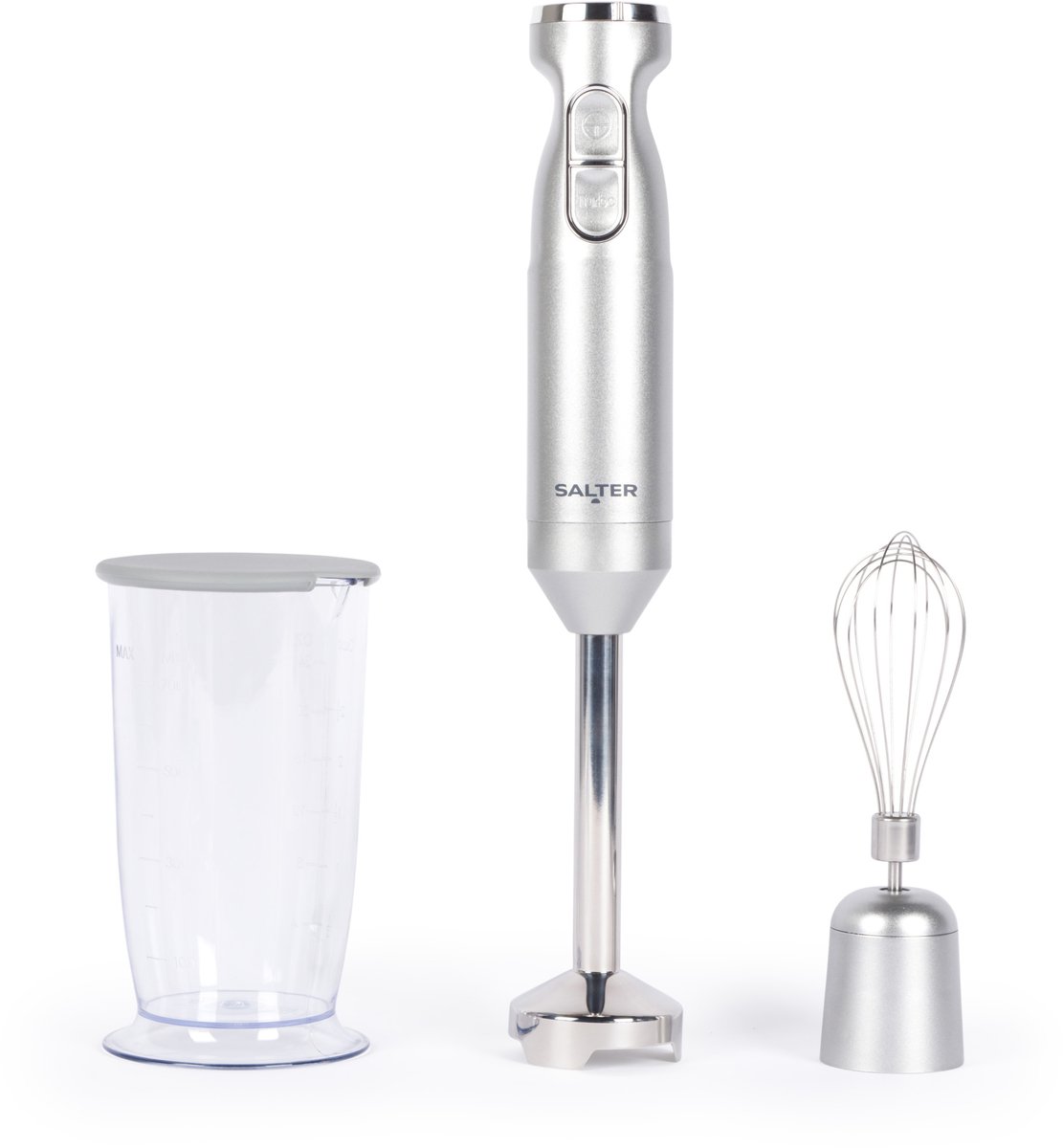 Salter Aspen Blend & Whk Pro – 2-In-1 Mixer, 700Ml Beker, 1000W Zilver