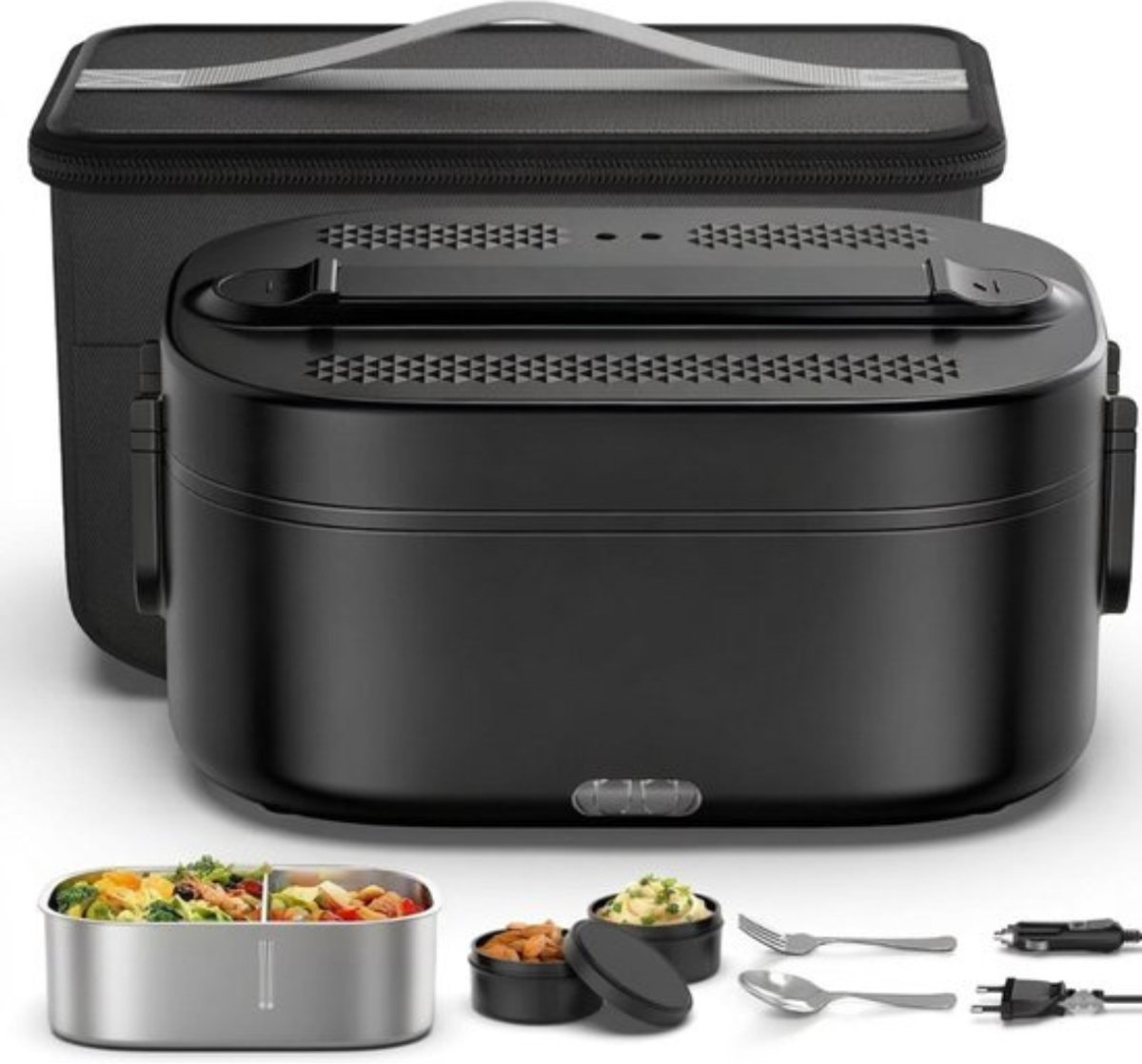Thuys - Elektrische Lunchbox - Broodtrommel Elektrisch - Zwart