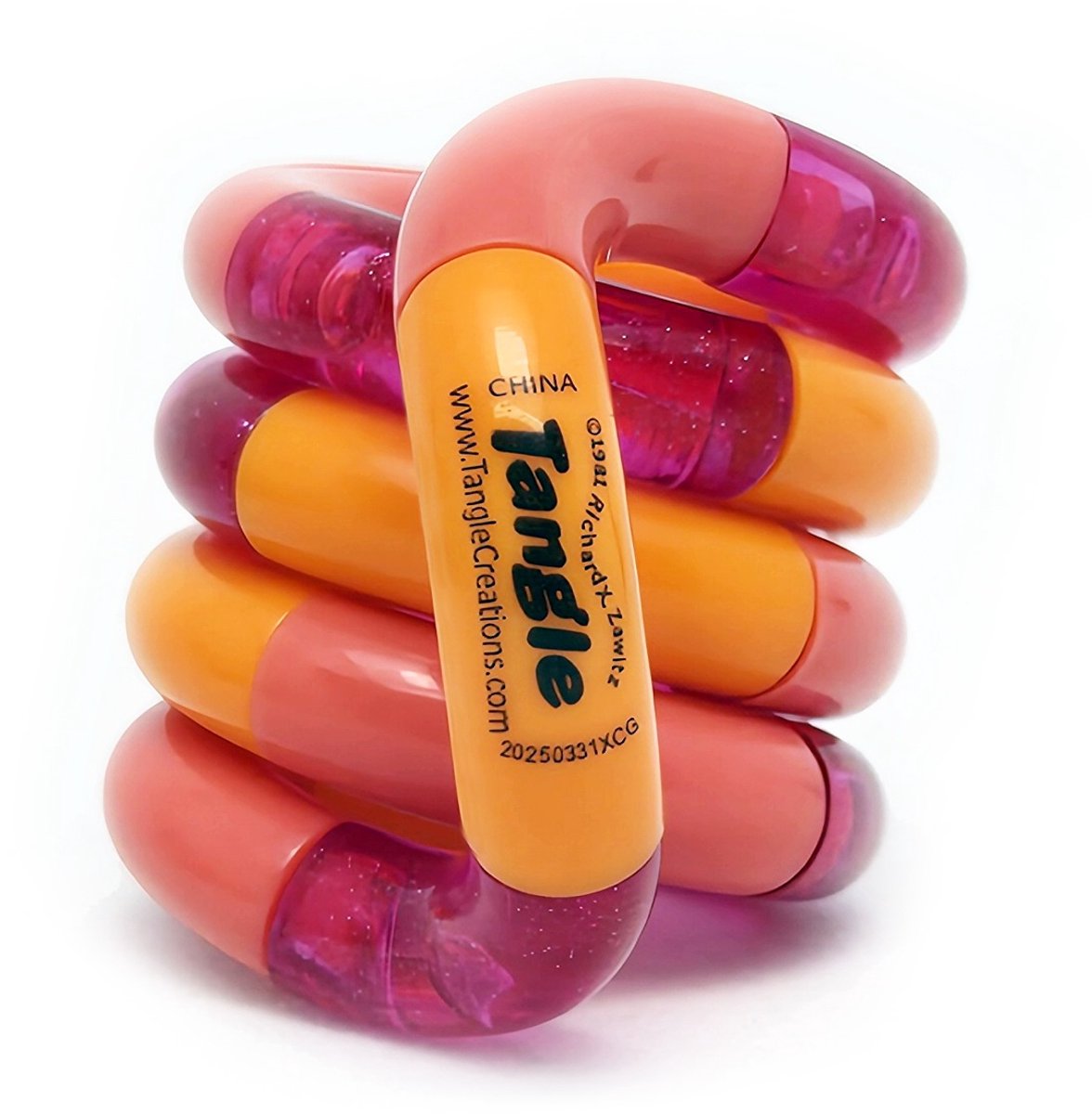 Tangle Junior Classic - Orange Pink Passion Fruit - The Original Fidget Toy