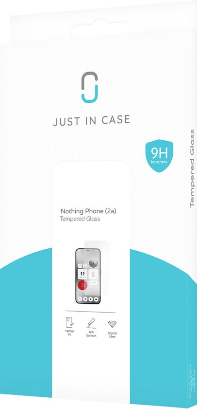 Just in case Nothing Phone (2a) Tempered Glass Screenprotector Transparant