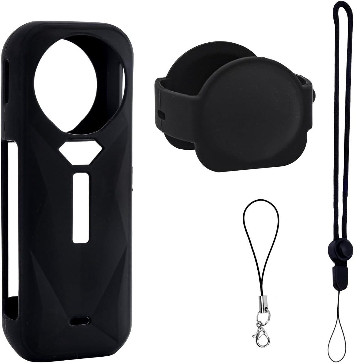 Siliconen Camera Protector met Lensbeschermer en Polsband voor Insta 360 x5 - Bescherming, Accessoires, Schermbeschermer